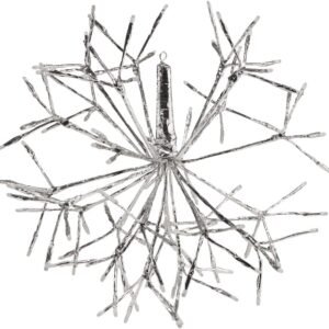 16" Indoor LED Snowflake Ornament - Silver