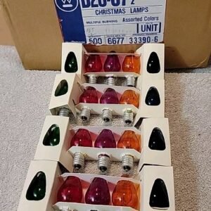 20 Vintage Westinghouse C-7 Multicolor Bulbs