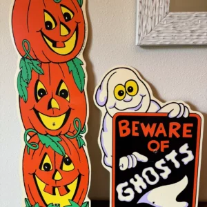 90s Vintage Halloween Yard Decor - Ghosts & Pumpkins
