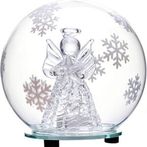 Color Changing LED Christmas Angel Snow Globe