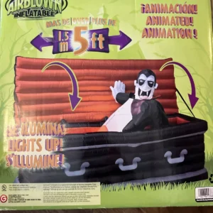 Halloween Inflatable Vampire in Coffin
