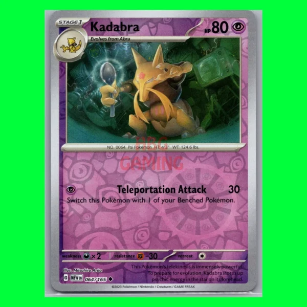 Mew Kadabra Reverse Holo 064/165 Card