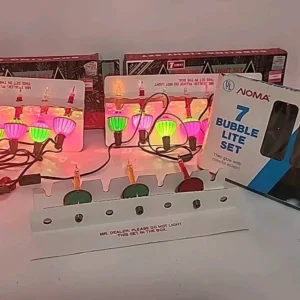 Red and Yellow Christmas Bubble Lights Set