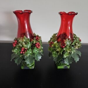 Set of 2 Vintage Christmas Lamps