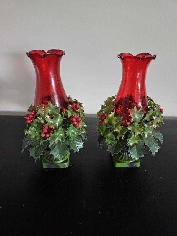 Set of 2 Vintage Christmas Lamps