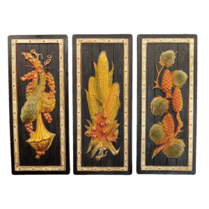 Set of 3 Vintage 3D Wall Hangings