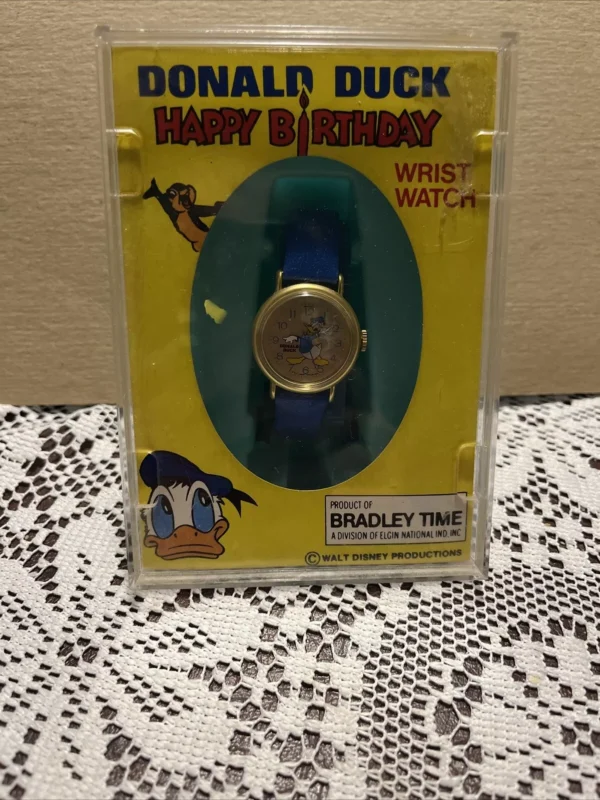 Vintage Donald Duck Happy Birthday Watch