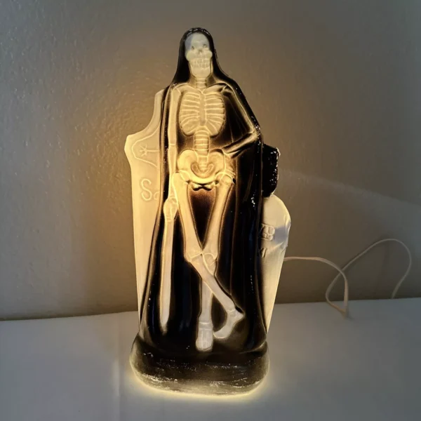 Vintage Halloween Blow Mold Grim Reaper Light