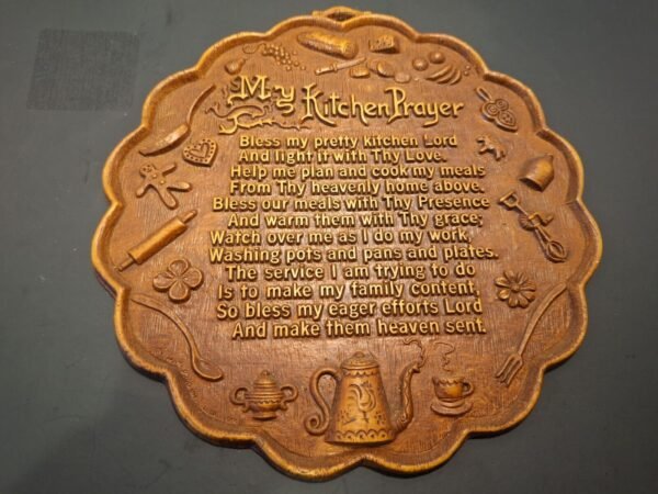 Vintage Kitchen Prayer Wall Plaque