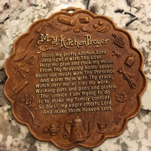 Vintage My Kitchen Prayer Wall Plaque