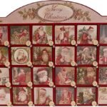 Vintage Santa Wooden Advent Calendar with Doors from Primitives by Kathy