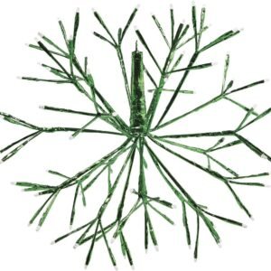 16" Indoor LED Snowflake Ornament, Green