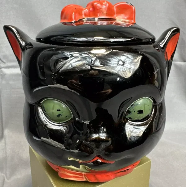 1950s Shafford Black Cat Cookie Jar