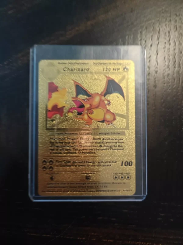 1999 Charizard Gold Foil Textured Card