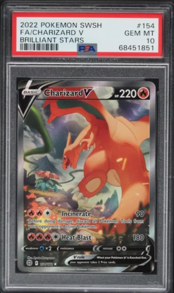 2022 Pokémon Brilliant Stars Charizard V PSA 10