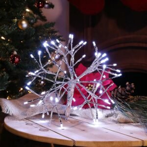 Alpine 10-Inch LED Snowflake Ornament