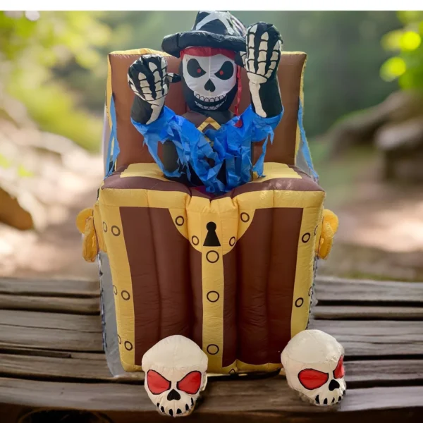 Gemmy 6ft Animated Skeleton Pirate Inflatable