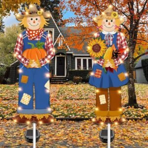 Hexagram Solar Fall Garden Stakes - 2 Pcs