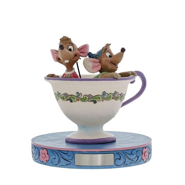 Jim Shore Cinderella Teacup Figurine, 4.25”