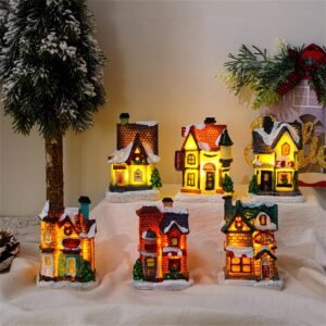LED Lighted Christmas Village Set (6 Pack)