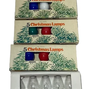 Lot of 4 Vintage C-7 Christmas Bulbs