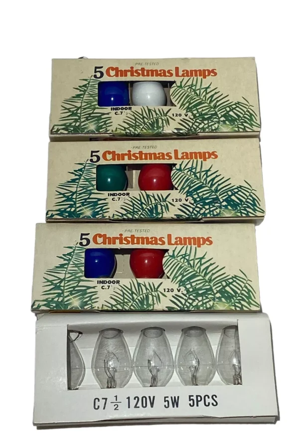 Lot of 4 Vintage C-7 Christmas Bulbs