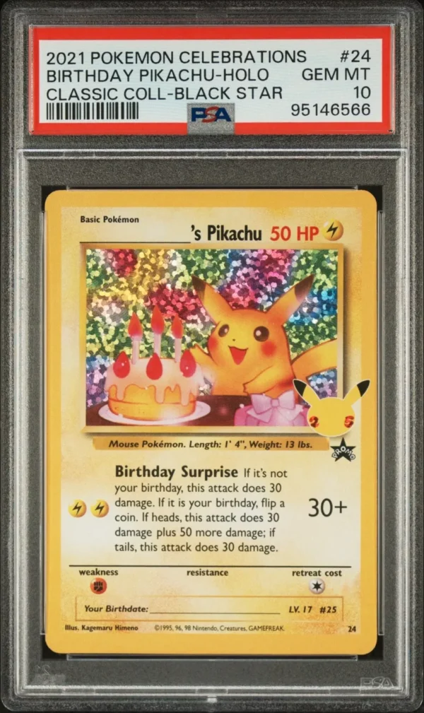 PSA 10 Pokémon Celebrations Birthday Pikachu