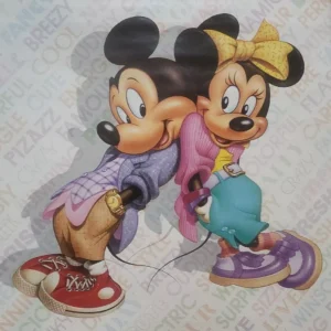 Rare 1980's Vintage Disney Mickey & Minnie Poster