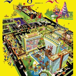 Restored Disneyland Hotel Vintage Poster