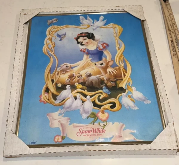 Vintage Framed Disney Snow White Poster