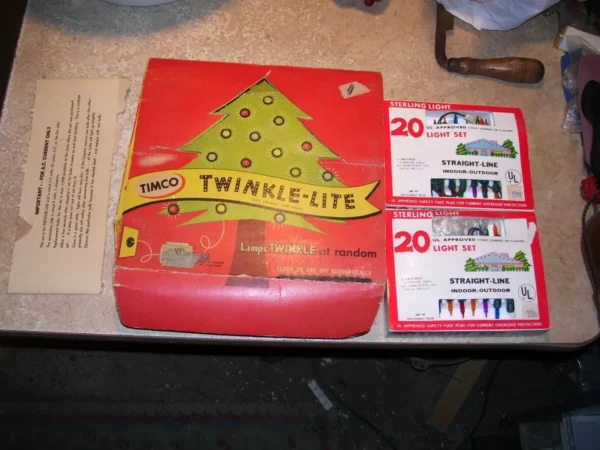 Vintage Timco Mazda Twinkle Christmas Lights