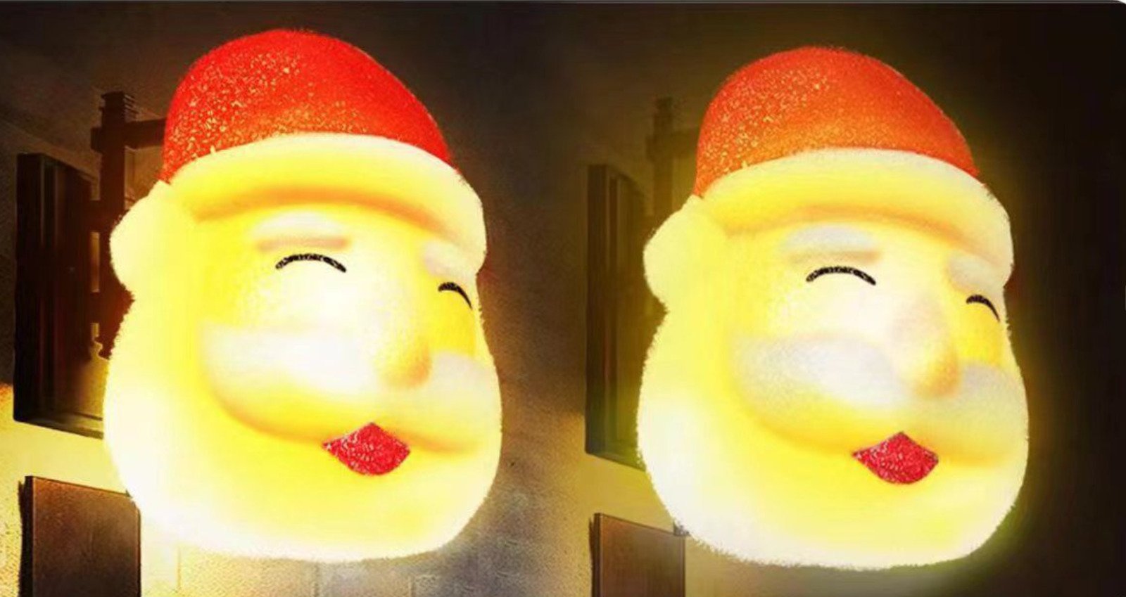 1 Pair Christmas Porch Light Cover Santa Indoor/Outdoor Light Christmas Decor