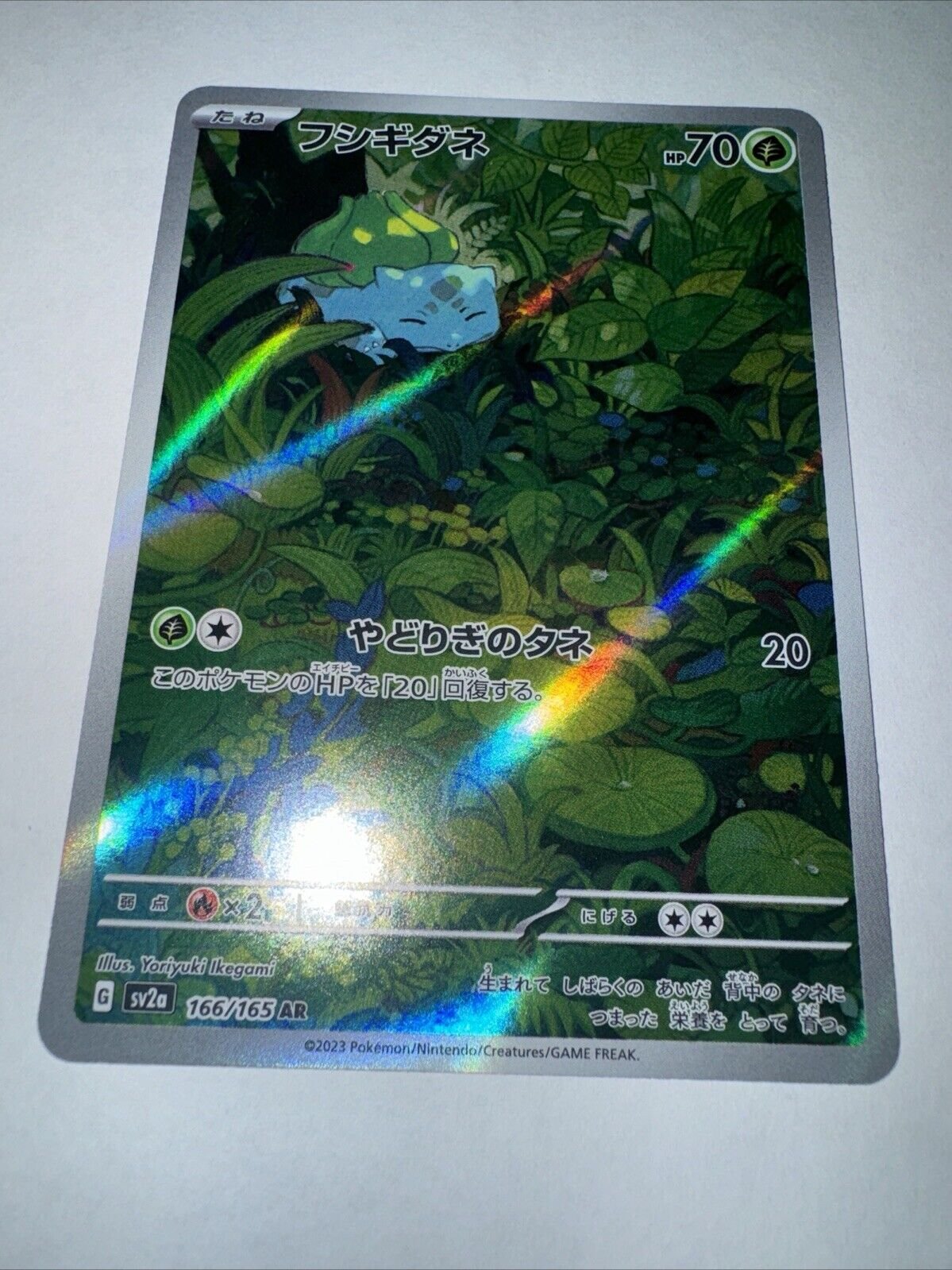 Bulbasaur Full Art 166/165 Illustration Rare Pokemon Japanese Pokemon 151 2023