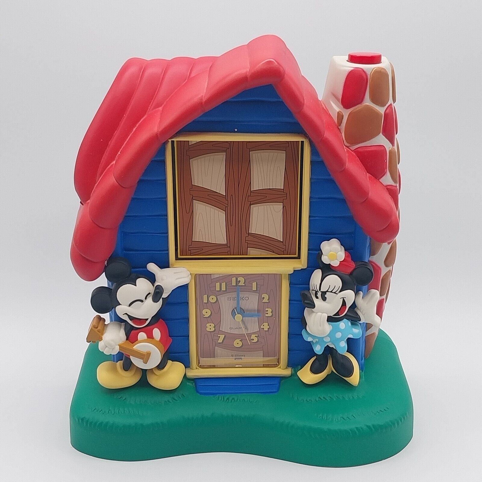 Seiko Disney Mickey Minnie & Donald Talking Tabletop Alarm Clock Vintage Tested