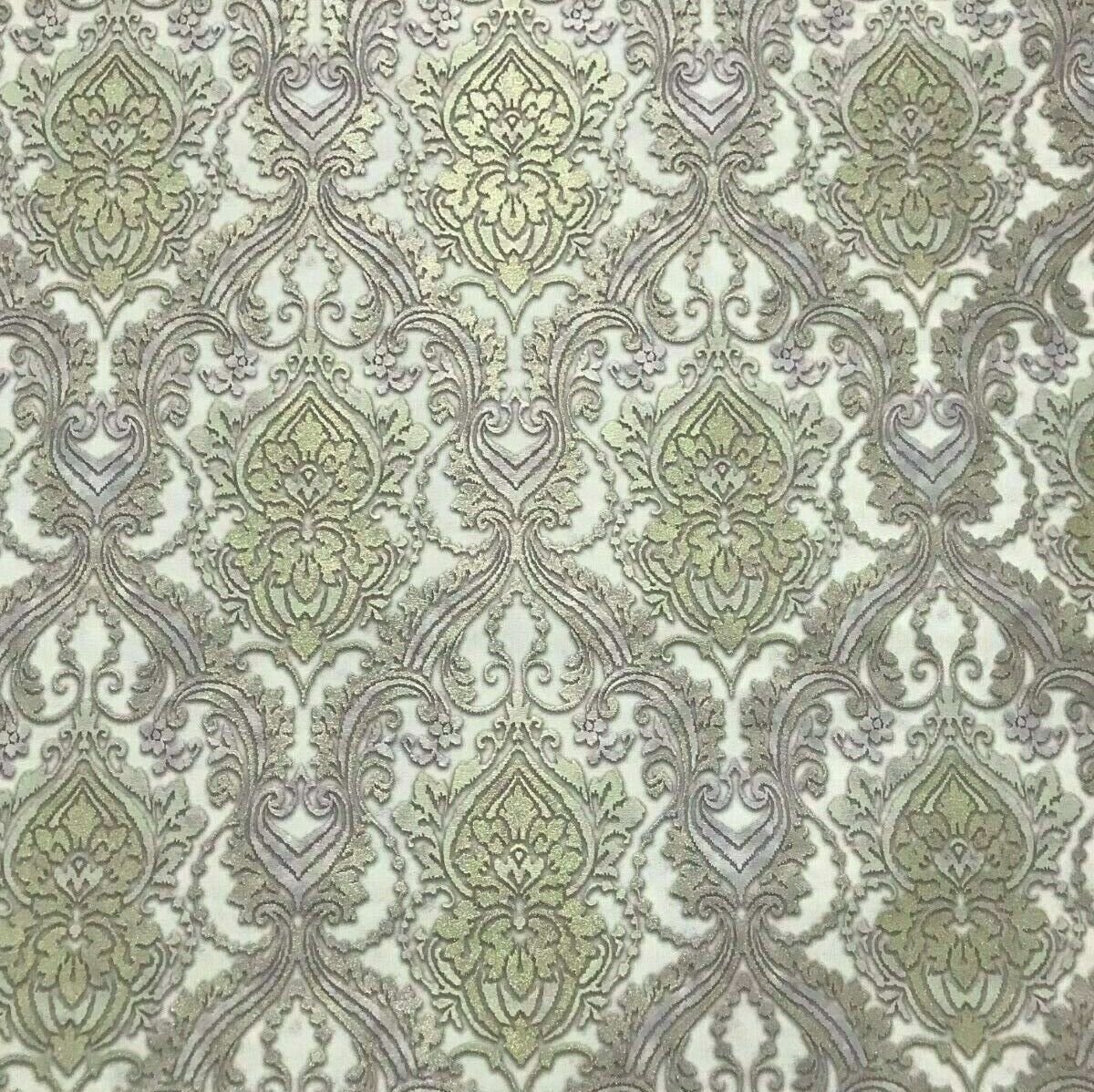 Wallpaper textured Vintage damask gray Gold metallic Victorian wall coverings 3D