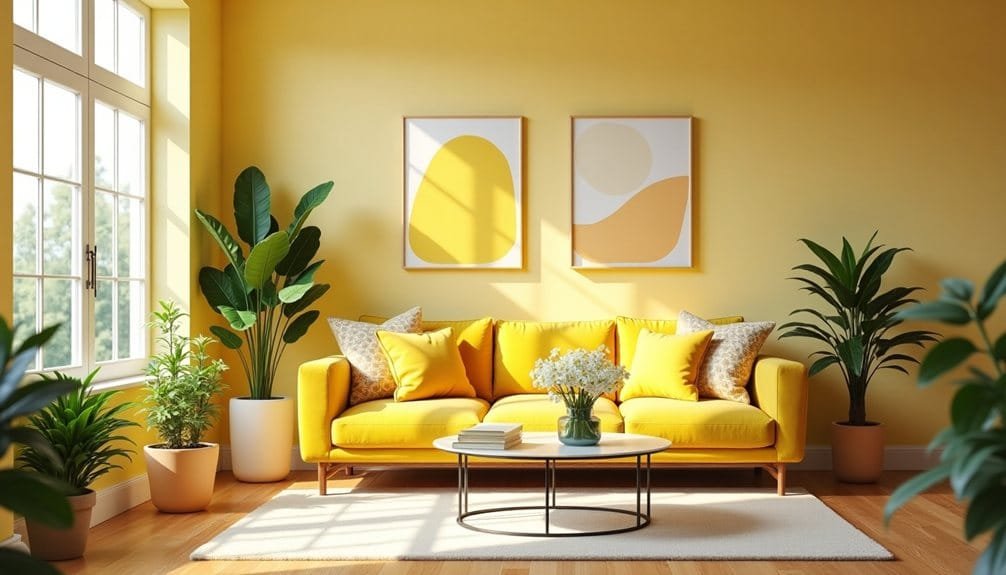 bright yellow spring decor
