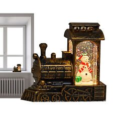 Christmas Train Snow Globe Lighted Glitter Snow Globe Battery Ornaments