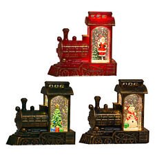 Christmas Train Snow Globe Lighted Glitter Snow Globe Battery Ornaments
