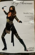 Halloween Adult Ninja Costume for Women Dress Up, Costume Party Size Small
