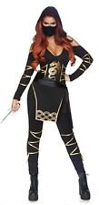 Stealth Ninja Spandex Halloween Costume Women's Large
