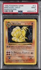 1999 POKEMON BASE SET SHADOWLESS #12 NINETALES-HOLO PSA 9