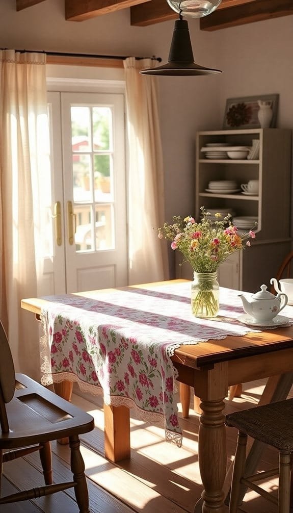 decorate with patterned linens