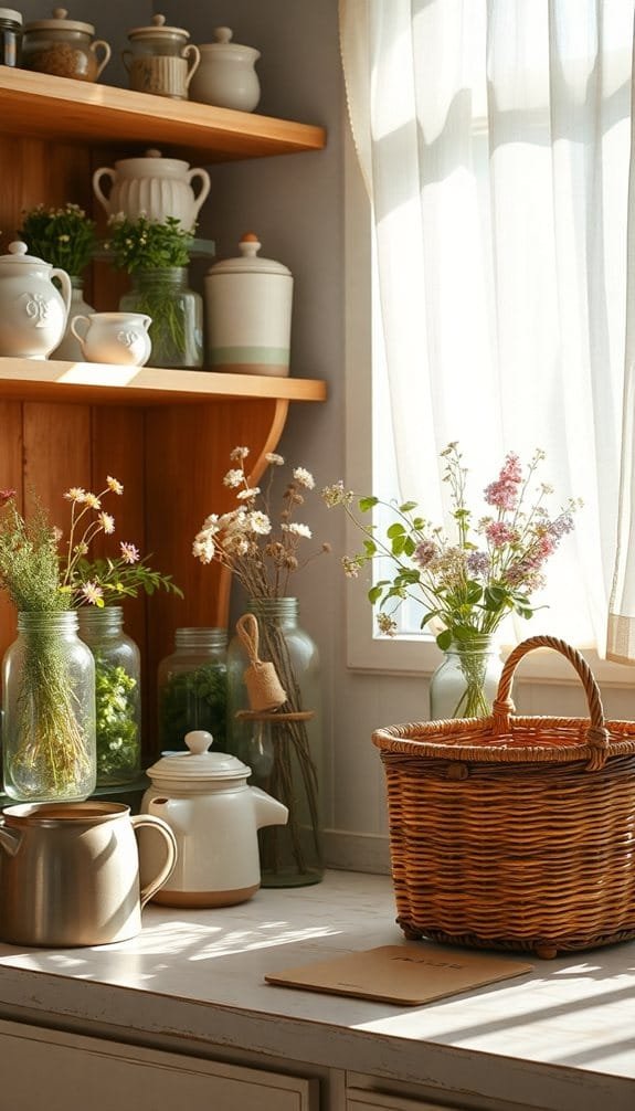 repurpose antique glass containers