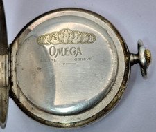 Antique Pocket Watch Omega Silver 900