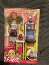 Barbie Pet Groomer Station Doll Dog Play Set Accessories Dog Grooming Room NEW