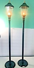 Pair of Christmas Old World Lamp Post Light 1988 TELCO Extending 24" to 30”