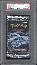 PSA 8 NM-MT 1999 WOTC Pokemon 1st Edition Neo Genesis Booster Pack Lugia Art