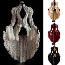 Steampunk Corset Dress Plus Size Gothic Long Renaissance Breathable Lace Dress
