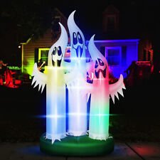 10ft Halloween Inflatable Ghost Family Blow up LED Lighted Lawn Yard Decoration