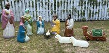 lighted blow mold nativity set